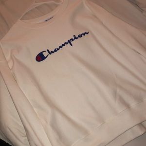 white champion sweatshirt
